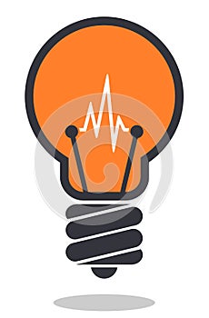 Light bulb icon. Isolated on white background