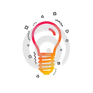 Light bulb icon. Lamp E14 socket symbol. Vector