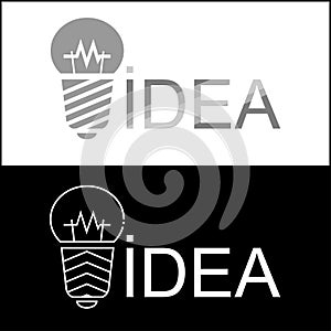 Light bulb icon. Lamp logo. Idea sign. Vector