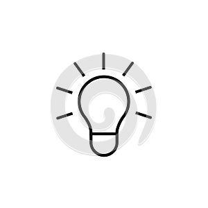 Light bulb icon. Line, solid and filled outline colorful version.