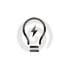 Light bulb icon for line vector