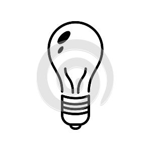 Light Bulb  icon or logo isolated sign symbol vector illustration