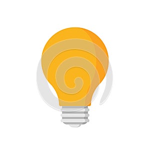 Light bulb icon, modern minimal flat design style, vector illustration