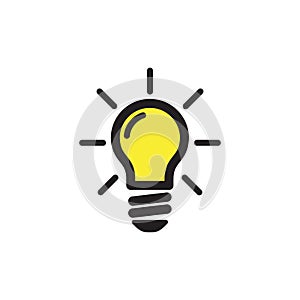 Light Bulb Icon In Trendy  Design Vector Eps 10