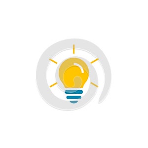 Light Bulb icon vector isolated on white background. Idea sign thinking concept. Lighting Electric lamp