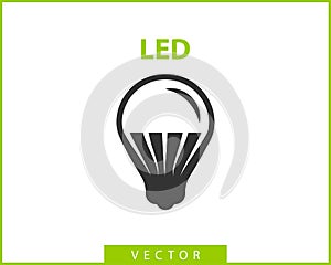 Light bulb icon vector. Llightbulb idea logo concept. Lamp electricity icons web design element. Led lights isolated silhouette