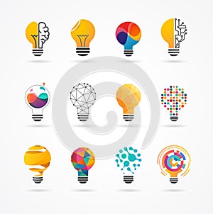 Light bulb - idea, creative, technology icons