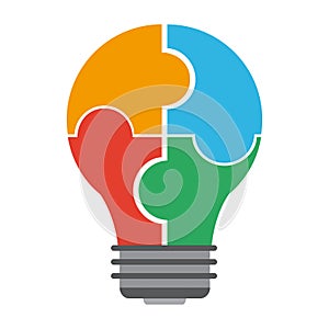 Light bulb, idea symbol. Technology innovation
