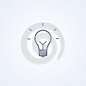 Light Bulb, idea, thinking concept, lighting electric lamp, vector best gray line icon