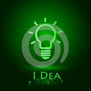 Light bulb idea.vector