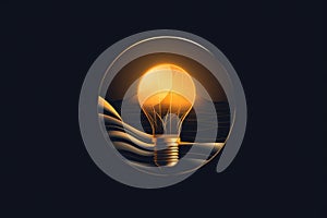 A light bulb illuminating the darkness. Perfect for concepts related to ideas, innovation, and creativity