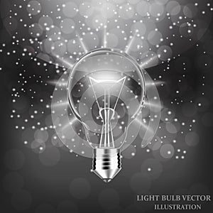Light Bulb isolated. Illustration.