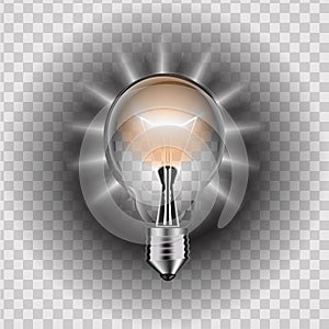 Light Bulb isolated. Illustration.