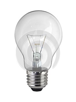 Light bulb, isolated, Realistic photo image