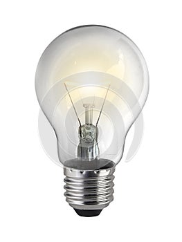 Light bulb, isolated, Realistic photo image