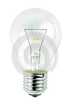 Light bulb isolated on white background