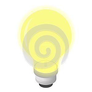 Light bulb isometric icon