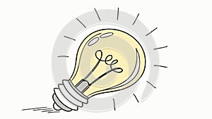 Light Bulb with Key Inside Vector Design, vector design Generative AI