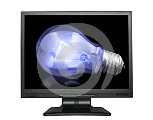 Light bulb in lcd screen