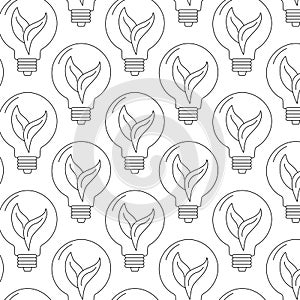 light bulb light eco zero wast leaves