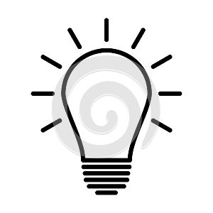 Light bulb line icon. Idea sign, solution, thinking concept. Vector