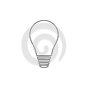 Light Bulb line icon vector, isolated on white background.