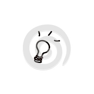 Light Bulb line icon vector, isolated on white background. Idea sign, solution, thinking concept. Lighting Electric lamp