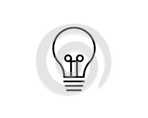 Light Bulb line icon vector, isolated on white background. Idea sign, solution, thinking concept. Lighting Electric lamp.