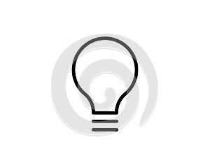 Light Bulb line icon vector, isolated on white background. Idea sign, solution, thinking concept. Lighting Electric lamp