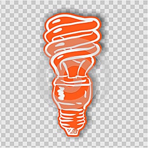 Light Bulb line icon vector, isolated on white background. Idea sign, solution, thinking concept. Lighting Electric lamp. Electric