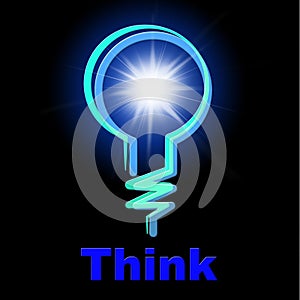 Light Bulb Means Think About It And Thinking