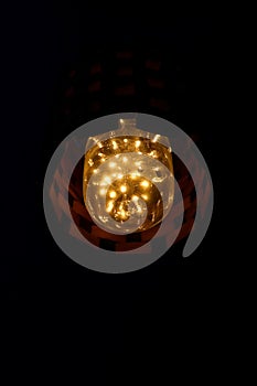 light bulb with multiple yellow LED light