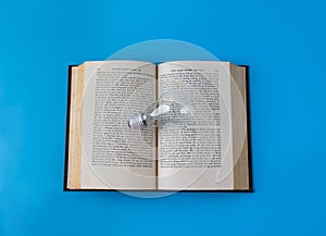 light bulb on old books , Idea of learning, Education concept