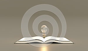 light bulb on oped book idea concept