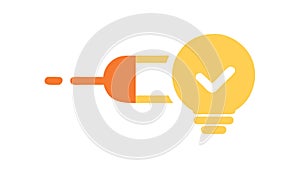 Light Bulb with Plug, Idea and Energy, vector design Generative AI