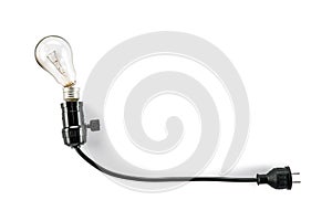 Light bulb with plug and Lamp Holder, broken