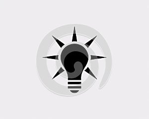 Light Bulb with Rays Icon