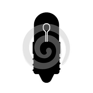 Light Bulb Silhouette. Black and White Icon Design Elements on Isolated White Background