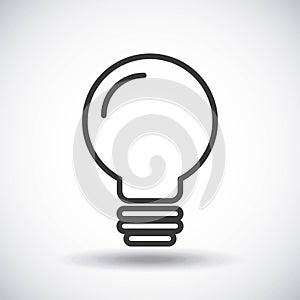 Light bulb. Silhouette icon design. Vector graphic