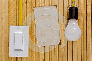 Light bulb switch wall