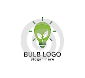 light bulb symbol, icon or logo of go green and agricultural innovation, idea and inspiration vector graphic design