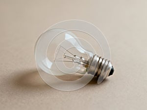 Light Bulb on Table Close Up - AI generated