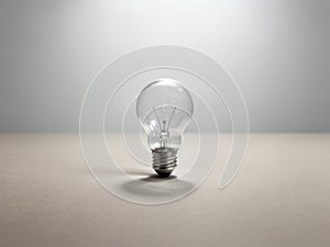 Light Bulb on Table Close Up - AI generated