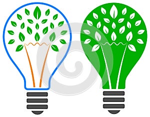 Light bulb tree logo