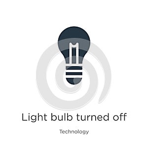 Light bulb turned off icon vector. Trendy flat light bulb turned off icon from technology collection isolated on white background