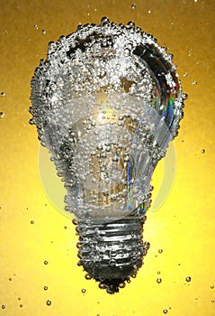 Light bulb underwater