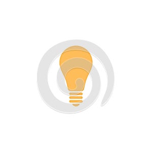 Light bulb vector in color yellow