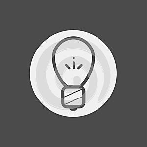LIght bulb vector icon sign symbol
