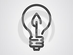 LIght bulb vector icon sign symbol