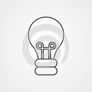 Light bulb vector icon sign symbol